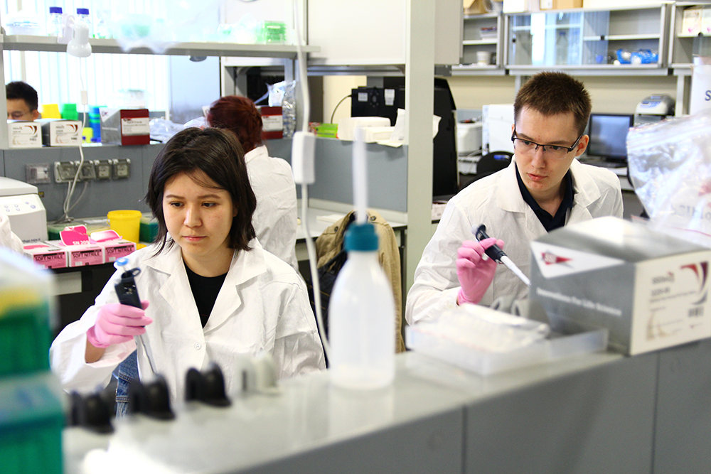 The students’ first day in Skotlech’s teaching lab. Photo: Yulia Gordeeva.