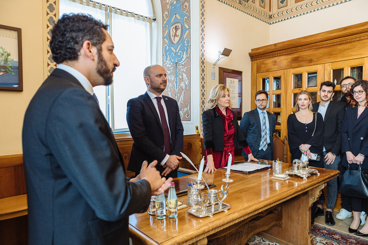 In the office with the Captains Regent - Luca Boschi and Mariella Mularoni
